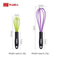 WALFOS 2 pieces Egg Beater Heat Resistant Food Grade Silicone Cooking Utensils