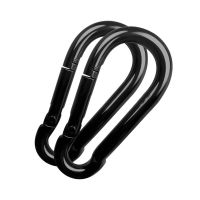 5ชิ้นฤดูใบไม้ผลิ Snap Hook Carabiner รีดเย็นเหล็กคลิปโลหะพวงกุญแจ Link Buckle Heavy Duty เชือก Connector M4YD