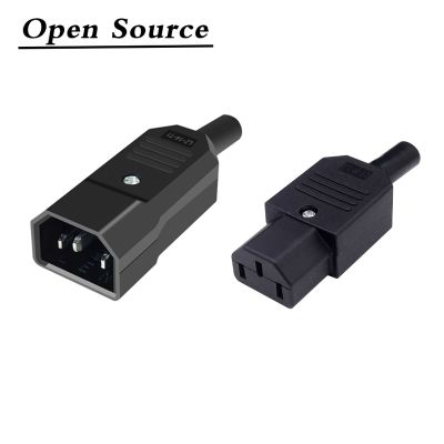 10A US AC250V 10A 3pin IEC C13 Power Supply plug socket Adapter male plug &amp; female jack Rewirable cable wire connector Watering Systems Garden Hoses