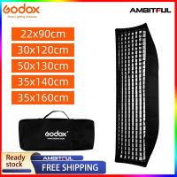 Godox 22X90ซม. 30X120ซม. 50X130ซม. 35X140ซม. 35X160ซม. แบบพกพา Honeycomb Grid Softbox Soft กล่อง Bowens Mount สำหรับสตูดิโอแฟลช