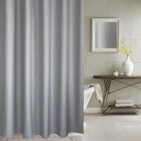 EHOMEBUY Shower Curtain Thick Jacquard Curtains High Grade Bathroom Silver Gray Honeycomb Textured Polyester Fabric Dropshipping