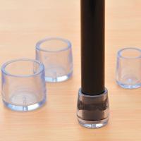 New 8pcs Transparent PVC Round Chair Leg Caps Feet Pads Furniture Table Covers Wood Floor Protectors  Replacement Parts