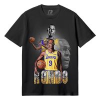 เสื้อยืดคอกลมNba - RONDO เสื้อยืดผ้าฝ้าย แขนสั้น พิมพ์ลาย 30s s m - l - xl - xxl kaos Basketball distro kobe bryant stephen curry morant memphis chicago bulls bootleg michael jordan สําหรับผู้ชาย ผู้หญิง S-5XL