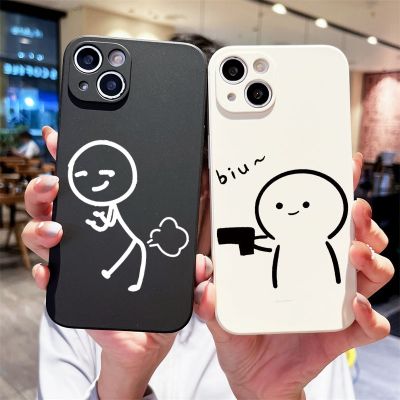 【CC】 Couple Shockproof Soft Silicone for IPhone 12 13 14 X XR XS 8 7 SE2 Funda Para