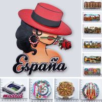 ✚♘ Spain Madrid Fridge Magnets Tourist Souvenir Cordobam Barcelona Sevilla Toledo Magnetic Refrigerator Stickers Collection Gifts