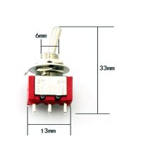 Limited Time Discounts 1/5 PCS,Toggle Switches,MTS-102/103,Red,3Pin,6MM,2A/250V,5A/120V,ON-OFF-ON,ON-OFF,DPDT, Power Switch Button,Rocker Switches