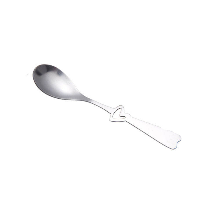 Stainless Steel 410 Cute Heartshaped Spoon Fork Coffee Stirring Spoons