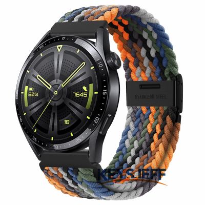 g2ydl2o สายนาฬิกาข้อมือไนล่อนถัก 22 มม. สําหรับ Galaxy Watch 3 45 มม. 46 มม. Gear S3 Frontier Classic Huawei Watch GT 3 46 มม.