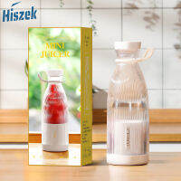 Hiszek เครื่องคั้นน้ำผลไม้ไฟฟ้ามินิแบบพกพาเครื่องปั่นเครื่องผสมผลไม้เครื่องสกัดผลไม้มัลติฟังก์ชั่เครื่องทำน้ำผลไม้เครื่องปั่นสมูทตี