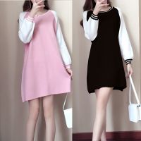 ✓ Womens Loose Solid Color A Line Full Sleeves Casual Slim Fit Party Dress