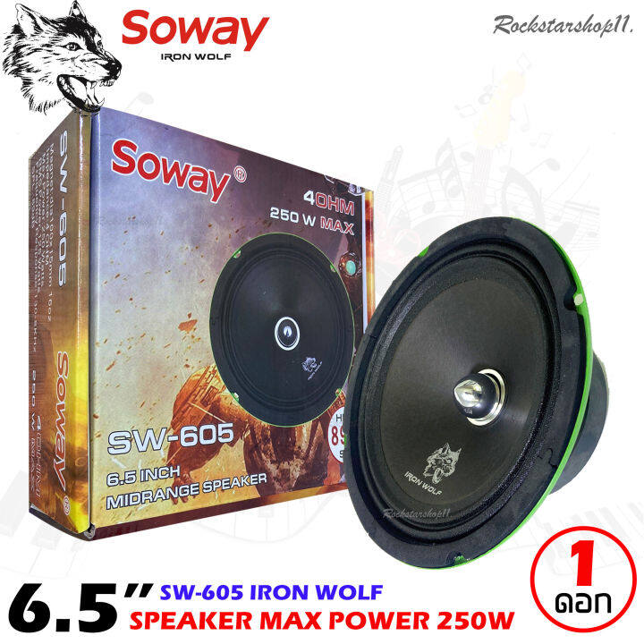 ของแท้-ส่งไวราคาถูก-soway-รุ่น-sw-605-iron-wolf-ดอกลำโพงเสียงกลาง-6-5นิ้ว-กำลังขับ250วัตต์ดอกลำโพง-ลำโพงเฟสปลั๊กงานดี-แหลมใส