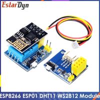 ESP8266 ESP-01โมดูลเซ็นเซอร์วัดอุณหภูมิความชื้น DHT11 WS2812 IDE RGB Esp8266ตัวควบคุมไฟ LED Wifi Nodemcu สมาร์ทโฮม IOT