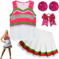 Halloween Childrens Performance Costume Zombie 3 Cheerleader Hand Flower Butterfly Hair Rope Set