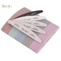 10Pcs Nail Files Thick Sandpaper Washable Nails Buffer Half Moon 80/100/150/180/240 Grit Lime a ongle Manicure Nail Art Tools