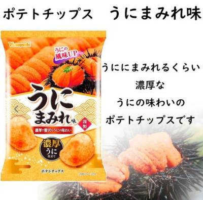 [พร้อมส่ง] Yamayoshi Urchin Potato Chip 48g ❤️ มันฝรั่งแผ่นทอดกรอบ รสไข่หอยเม่น