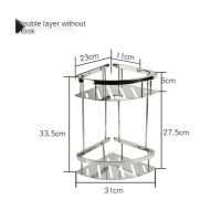 304สแตนเลสห้องน้ำสามเหลี่ยมชั้นวางห้องน้ำขาตั้งกล้องคู่สามเหลี่ยมตะกร้ามุมชั้นวางแขวนผนัง