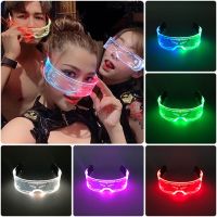 7 Color Luminous LED Glasses Colorful Goggles for Music Bar KTV Neon Party Christmas Halloween Festival Performance Props