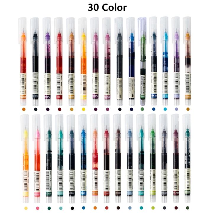 yp-12-color-set-student-school-office-stationery-nib-gel-big-ink-capacity-ballpoint-straight-rollerball