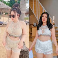 Plus size I ?hot ? B68 บราถักตุ้งติ้งอกใหญ่ ? สาวอวบใส่สวยแซ่บเวอร์ อก 36ถึง46 **เฉพาะบรา**