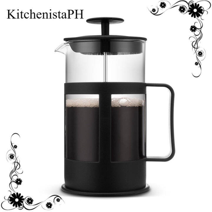 KitchenistaPH Glass Tea Coffee Pot Maker 600ml Lazada PH
