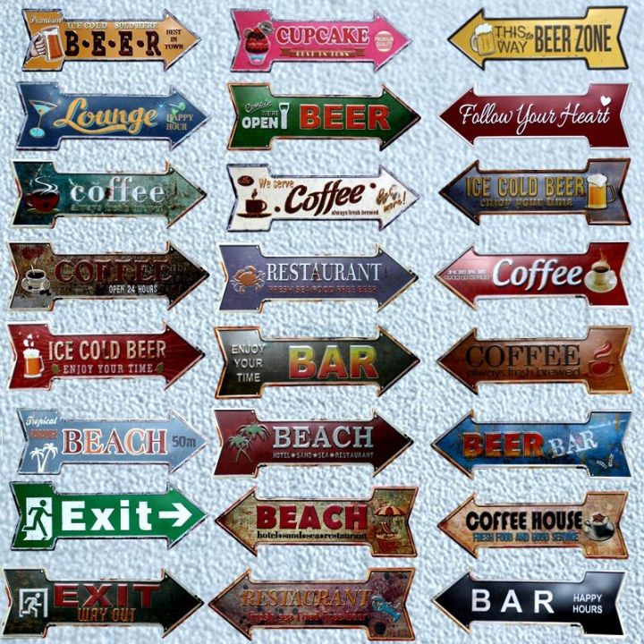 bar-cafe-tea-shop-indicator-shabby-rusted-retro-metal-tin-sign-pin-up-irregular-arrow-signs-plate-plauqe-print-painting-16x45cm-baking-trays-pans