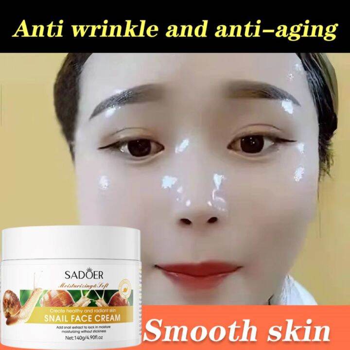 140g SADOER Snail Face Cream Natural Brightening Whitening Collagen