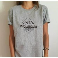 ใหม่ เสื้อยืดลําลอง แขนสั้น พิมพ์ลายภูเขา Are Calling And I Must Go Mounn Hiking Mounneer Lkbmne01Ocidji37 สําหรับ