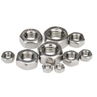 50/20/10pcs M3 M5 DIN 934 Hex Nut 304 Stainless Steel Nuts Hexagon Nut M2 M2.5 M4 M6 M8  M10 Screw Cap Lock Bolt Metric thread Nails  Screws Fasteners