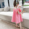 Bear leader đầm bé gái mùa hè mới 2022 đầm ngọt ngào cổ vuông tay bồng váy - ảnh sản phẩm 6