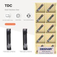 DESKAR% 100 TDC200 TDC300 TDC400 LF6018 2.0 มม. 3.0 มม. 4.0 มม. เม็ดมีดคาร์ไบด์สําหรับเม็ดมีดเสียบเครื่องกลึง CNC