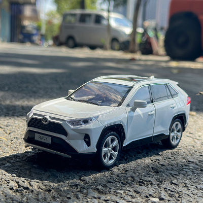 1:24 Toyota RAV4 SUV Alloy Cast Toy Car Model Sound And Light Children S Toy Collectibles Birthday Gift