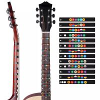 【No-profit】 Al-Kitaab กีตาร์ Fretboard Notes ป้ายแผนที่สติกเกอร์ Fingerboard Fret Decals สำหรับ6 String Acoustic Electric Guitarra กีตาร์อุปกรณ์เสริม