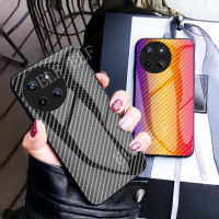 เคสโทรศัพท์ใหม่สำหรับ Realme 11 4G 5G 11NFC 11 Pro 11 Pro + Hardcase เคสกระจกเทมเปอร์คาร์บอนไฟเบอร์ Realme11 NFC ซิลิคอนขอบนุ่ม Realme11 Pro