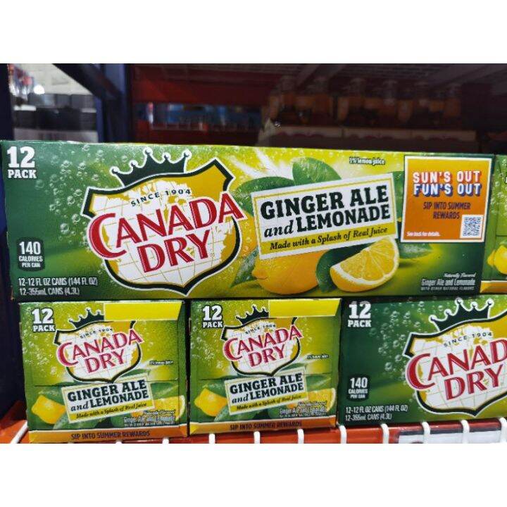 Canada Dry Ginger Ale & Lemonade 12 x 355mL Original Imported Lazada PH