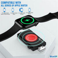 BLUESN Jam Tangan MAGNET 2 In 1ที่ชาร์จแบบไร้สายสำหรับ Apple Watch Series 8 7 6 5 SE ที่ชาร์จเร็วแบบพกพา Type-C USB-A อินเตอร์เฟซสากล