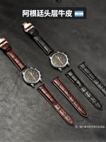Watch straps for men and women genuine leather belt butterfly buckle accessories substitute Tissot Longines dw IWC Omega Armani ck 【JYUE】