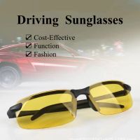 Polarized Sunglasses Night Vision Glasses Men Anti-Glare Driving Driver Goggle Half Frame For Driver UV375 Day Night Glasses Goggles