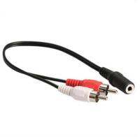 3.5 mm Stereo Audio Female Jack to 2 RCA Male Socket to Headphone CABLE