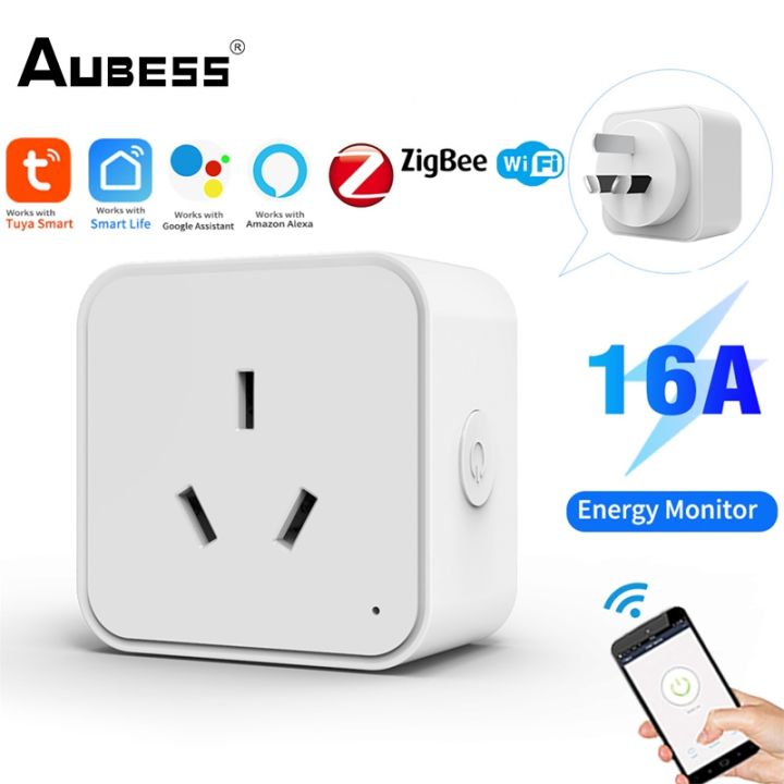 new-popular89-aubess-wifi-zigbee-smartintelligentplug-พร้อม-wirelesstiming-ทำงานร่วมกับ-alexa-บ้าน