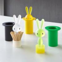 Home Toothpick Holder Storage Box Large Capacity Dustproof Self-Picking Rabbit Toothpick Holder Organizer