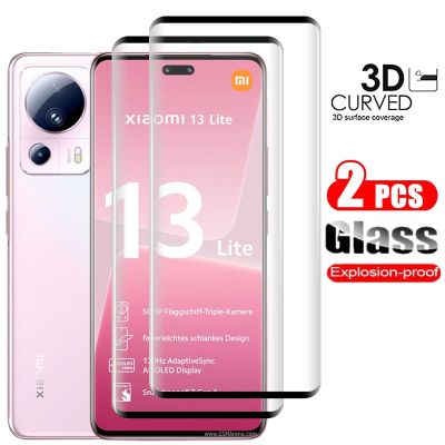 2PCS Tempered Glass for Xiaomi 13 Lite / 13 Pro Curved Full Cover Screen Protector Film on Xiomi 13Lite 13pro Protective Glass