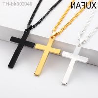 ❀✤ Fashion Stainless Steel Cross Gold Silver Color Necklace for Women Men Vintage Chain Crystal Pendant Long Necklaces Jewelry