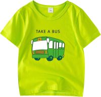 Fit Shirt Summer Toddler Boys Girls Cartoon Car Design Prints Casual Tops for Kids Clothes Baby Short Sleeves for