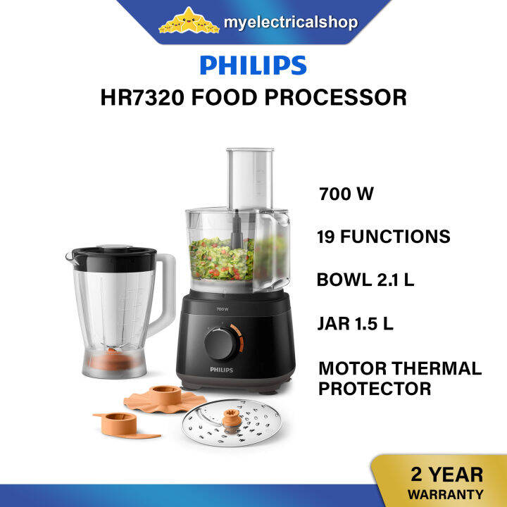 Philips HR7320 Daily Collection Compact Food Processor HR7320/11 Lazada