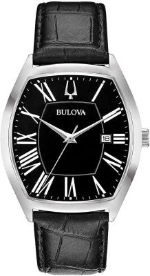 Bulova Mens 96B290 Analog Display Analog Quartz Black Watch