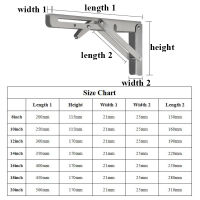 Solid Color Stainless Steel Strong Triangle Bracket Stainless Steel Folding Bracket Wall Shelf Support Frame Hardware Accessory