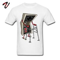 Old School T-shirt Men Video Game Tshirt Vintage Graphic Tops &amp; Tees 80s Retro Designer T Shirts Arcade Streetwear 100% Cotton