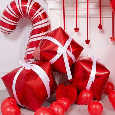 Candy gift cane shape aluminum film balloon Christmas party banquet New Year wedding decorations Balloons