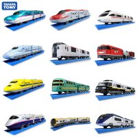 ชุดแบบจำลองรถไฟฟ้า Takara Tomy. Tomica ชุด Plarail Trackmaster Shinkansen สามรถม้าของเล่นรางรถไฟรถรถขนาดเล็กรถจักรยานยนต์☍คติก