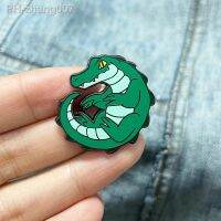 Cute Green Crocodile Enamel Pin Reptile Animal Alligator Lapel Badge Jewelry